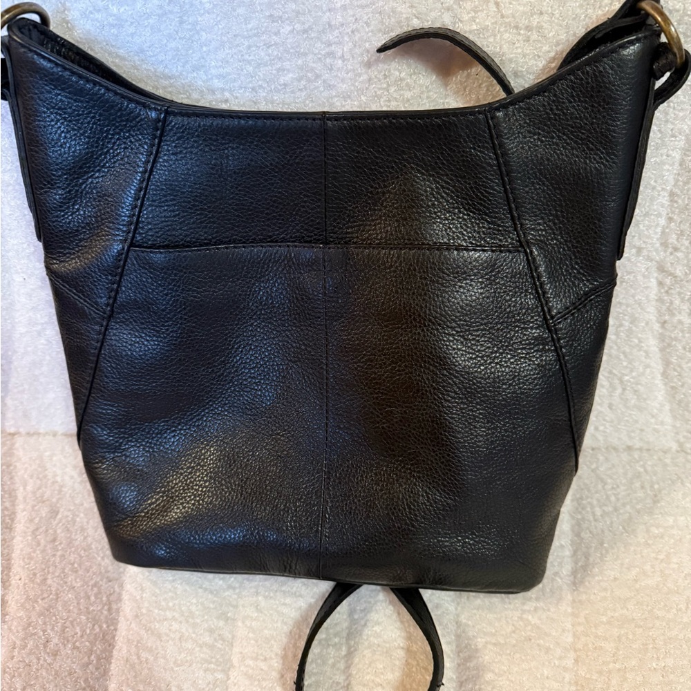 Frye Black Leather Crossbody with Tassels - Picture 5 of 9